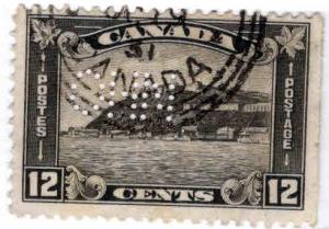 Canada Scott 174 Used 12c Perfin