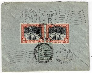 Jamaica 1901 Kingston cancel on cover to the U.S.