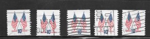 #1519 Used 5 stamps 10 Cent Lot (my9) Collection / Lot