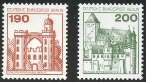 Germany-Berlin Scott 9N400-9N401 MVFNHOG - 1977 Castles Short Set - SCV $2.80