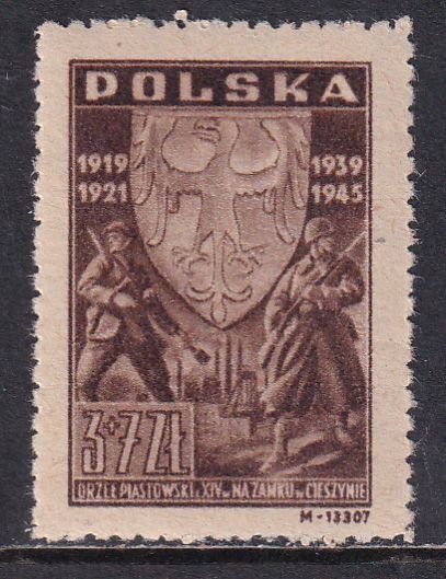 Poland 1946 Sc B44 Silesian Uprising Stamp MNH
