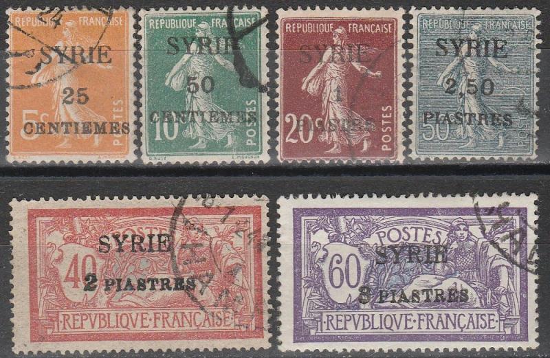 Sy-ia #105-6, 108, 112, 116-7 F-VF Used  CV $4.85 (A9712)