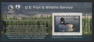 US, RW80B, 2013, MNH, SOUVENIR SHEET OF 1, COMMON GOLDENEYE