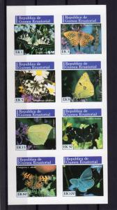 Equatorial Guinea 1976 Butterflies Sheetlet (8) Imperforated  MNH VF