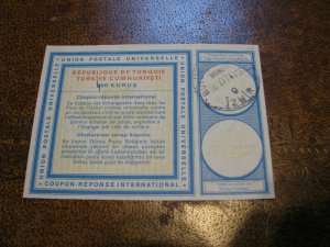 Turkey UPU IRC International Reply Coupon 1974