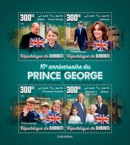 2024 04- DJIBOUTI - PRINCE GEORGE 10TH          4V complet set    MNH **