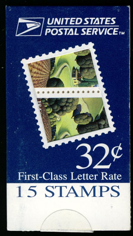 US #3088 BK253 MAKE-SHIFT BOOKLET, Iowa, VF/XF mint never hinged, Fresh, Toug...