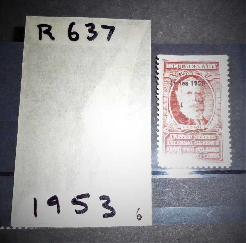 R637 1953 Revenue $2.20