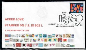 5543 - FDC - Love Stamp 2021 - Wally Jr  Cachet # 21-A-101-BWP