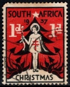 1937 South Africa 1d Christmas Seal Used