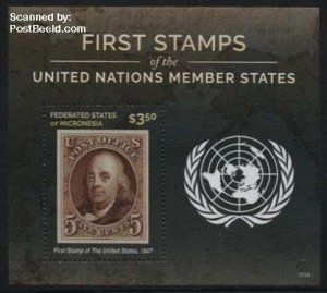 Micronesia 2015, First Stamp of the USA s/s, MNH
