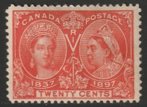 Canada 1897 Sc 59i MH* deep vermilion