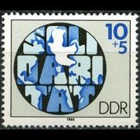 DDR 1985 - Scott# B198 Solidarity Set of 1 NH