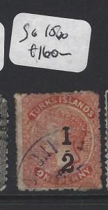 TURKS ISLANDS (P1805BB)  QV  1/2D/1D  SG 15   VFU