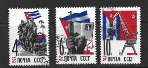 RUSSIA 1963 SOVIET FRIENDSHIP - SCOTT 2736 TO 2738 - USED