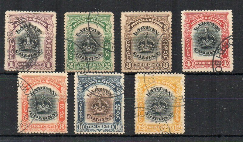 North Borneo - Labuan 1902-03 values to 12c FU CDS