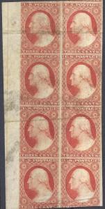 U.S. 11 Mint FVF Sheet Mgn Blk/8 RARE (1124)