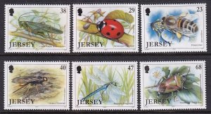 Jersey 1035-1040 Insects MNH VF