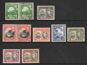 Grenada - (10) Issue of 1938 MH & Used        -         Lot 0624029