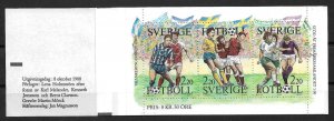 1988 Sweden Booklet with two #1708a Soccer panes MNH