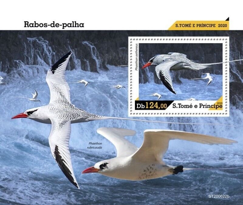 St Thomas - 2020 Tropicbirds, White-tailed - Stamp Souvenir Sheet - ST200622b