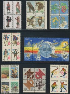 USA - 37 Different Mint Blocks - Cat $?? - Face = $28.05
