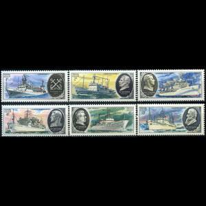RUSSIA 1979 - Scott# 4799-804 Research Ships Set of 6 NH