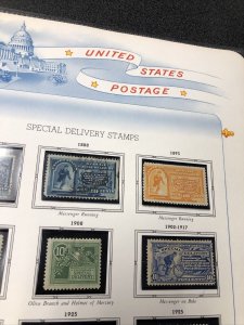 US Special Delivery Collection lot : E1-2 Used. E3 Up Hinged & Mint Never Hinged 