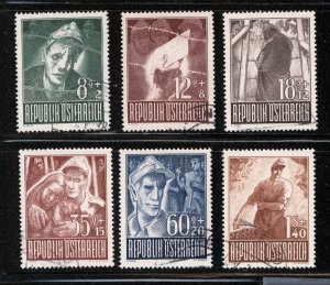 Austria 1947  Scott #B218-23 used