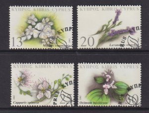 Cyprus  #990-993  cancelled  2002   medicinal plants