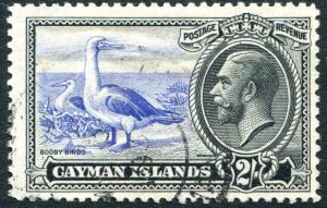 CAYMAN ISLANDS-1935 2/- Ultramarine & Black Sg 105 FINE USED V23571