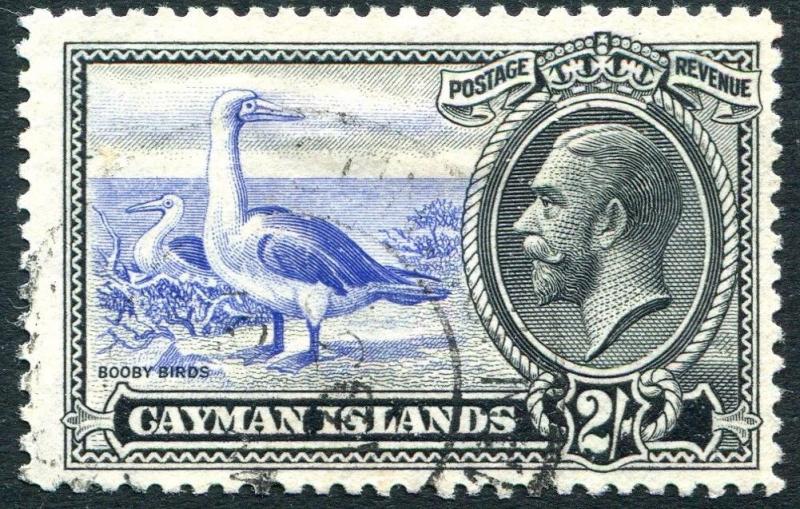 CAYMAN ISLANDS-1935 2/- Ultramarine & Black Sg 105 FINE USED V23571