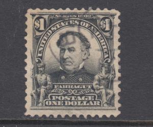 US Sc 311 used. 1903 black Admiral Farragut, fresh, bright, sound