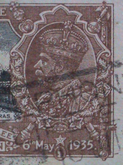 ​INDIA-1935-SC#144 -OVER 87 YEARS OLD- KING GEORGE V- RAMESWARAM TAMPLE-USED-VF