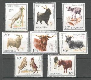 ALBANIA Sc# 1127 - 1134 MNH FVF Set8 Various Goats