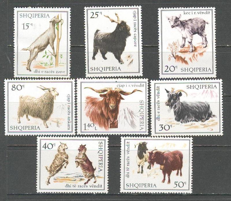 ALBANIA Sc# 1127 - 1134 MNH FVF Set8 Various Goats