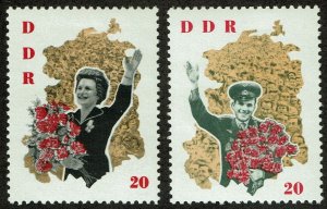 HuskyStamps ~ Germany DDR #673-676, set of 4, MNH, Space,  6 pictures