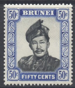 Brunei Scott 93 - SG110, 1952 Sultan 50c MH*