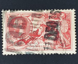 Great Britain, Scott #223, VF used, short perfs, creased, heavy cancel