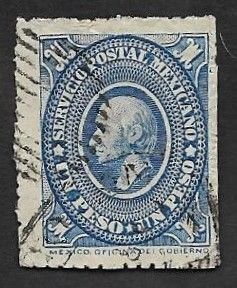 SE)1884 MEXICO, HIDALGO 1P SCT161, WITH SPECIAL CANCELLATION