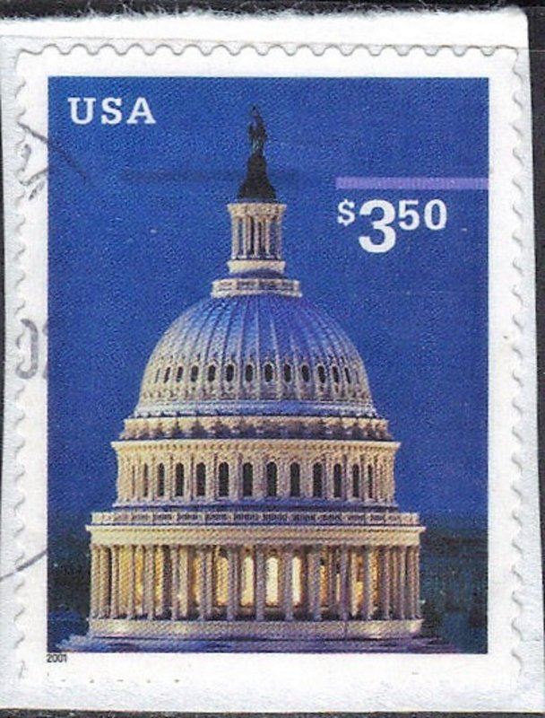 USA #3472  $3.50 **USED** CAPITOL DOME  (9)