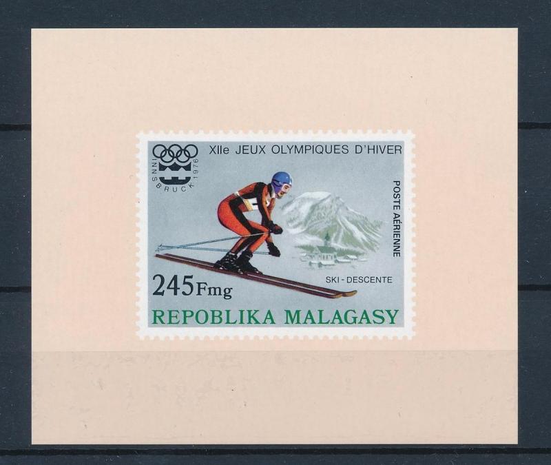 [55767] Madagascar 1975 Olympic games Skiing MNH Sheet