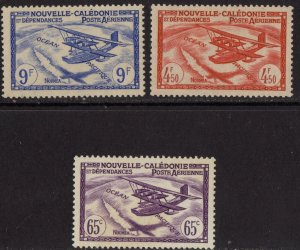 Thematic stamps new CALEDONIA 1941 VICHY AIRMAIL unissued 3v mint