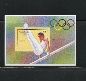 ST. VINCENT GRENADINES SUMMER OLYMPIC GAMES SHEET & SOUVENIR SHEET MINT NH