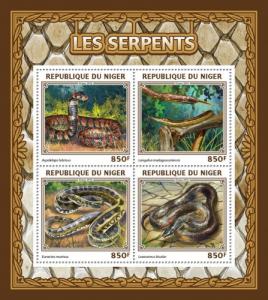 NIGER 2016 SHEET SNAKES REPTILES nig16522a