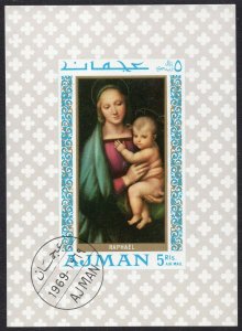 Ajman 1969 - Art - Raphael - Used Souvenir Sheet