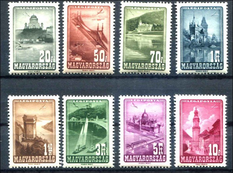 Hungary SC# C45-52 Hungarian Buildings set MNH
