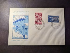 1951 Yugoslavia Souvenir First Day Cover FDC Padobranaca BLED