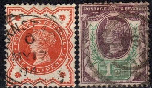 Great Britain #111-2  F-VF Used CV $9.35 (X1185)