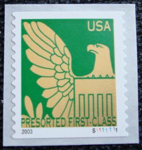 US #3796 MNH Coil Single, Eagle, SCV $.50 